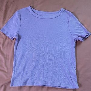 Lavender ribbed crop top